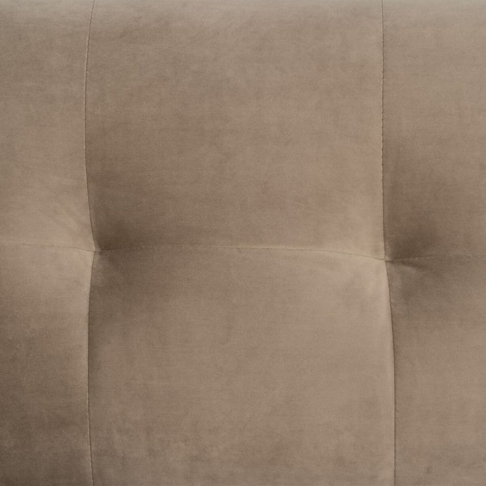 Canapea 198 x 81 x 72 cm Șampanie Țesut Sintetic Lemn Кадифе