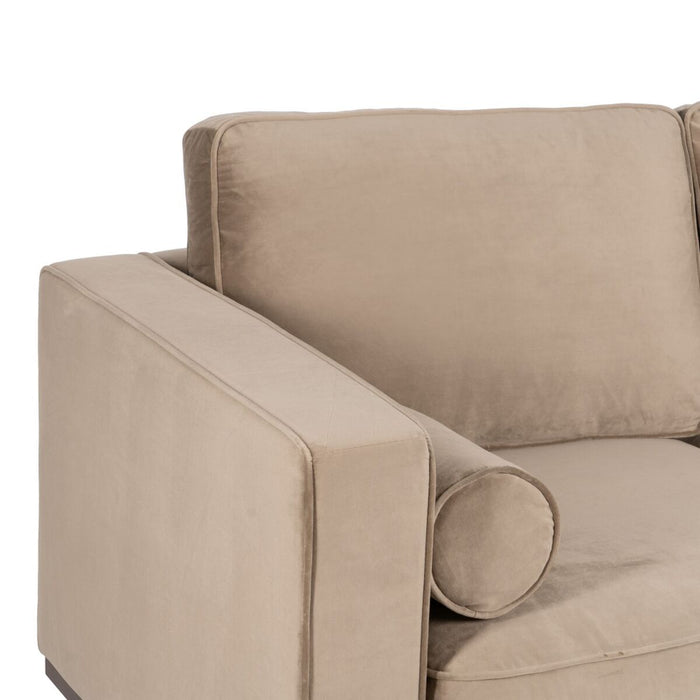 Canapea 172 x 89 x 91 cm Șampanie Țesut Sintetic Lemn Кадифе