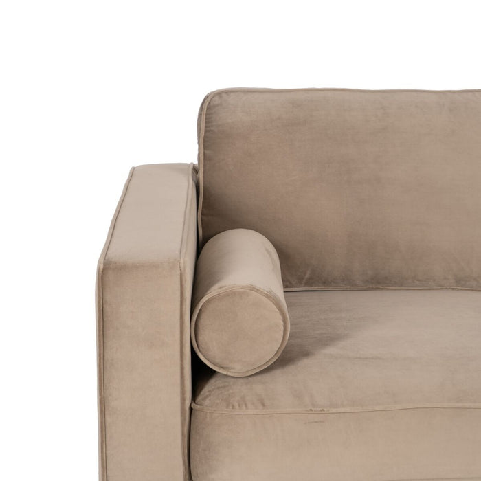 Canapea 172 x 89 x 91 cm Șampanie Țesut Sintetic Lemn Кадифе