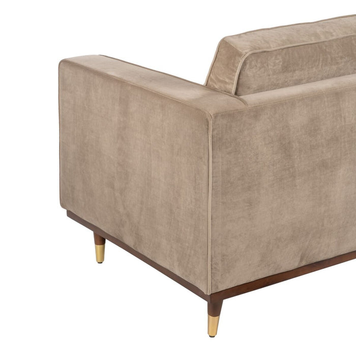 Canapea 172 x 89 x 91 cm Șampanie Țesut Sintetic Lemn Кадифе