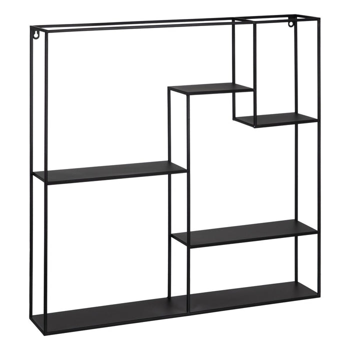 Raft 70 x 13 x 70 cm Negru Metal