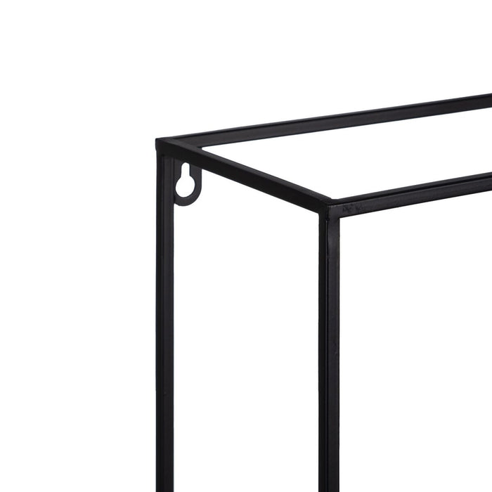 Raft 70 x 13 x 70 cm Negru Metal