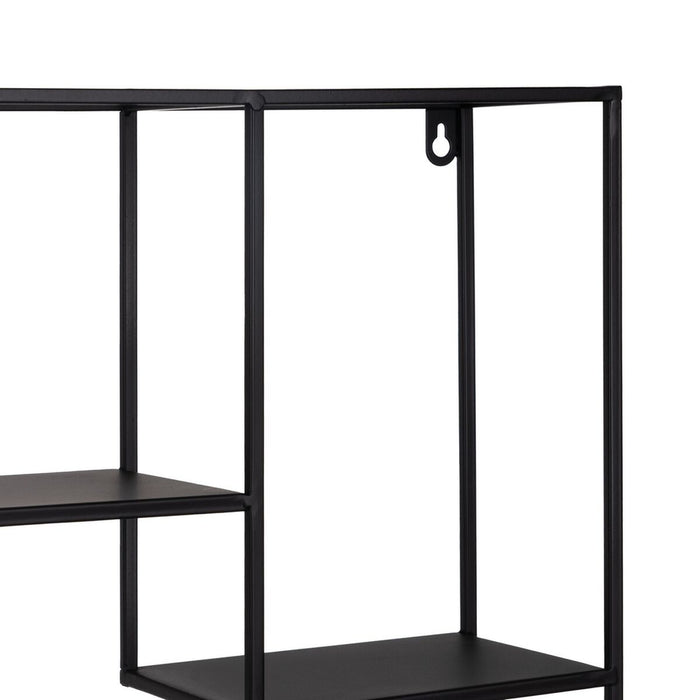 Raft 70 x 13 x 70 cm Negru Metal