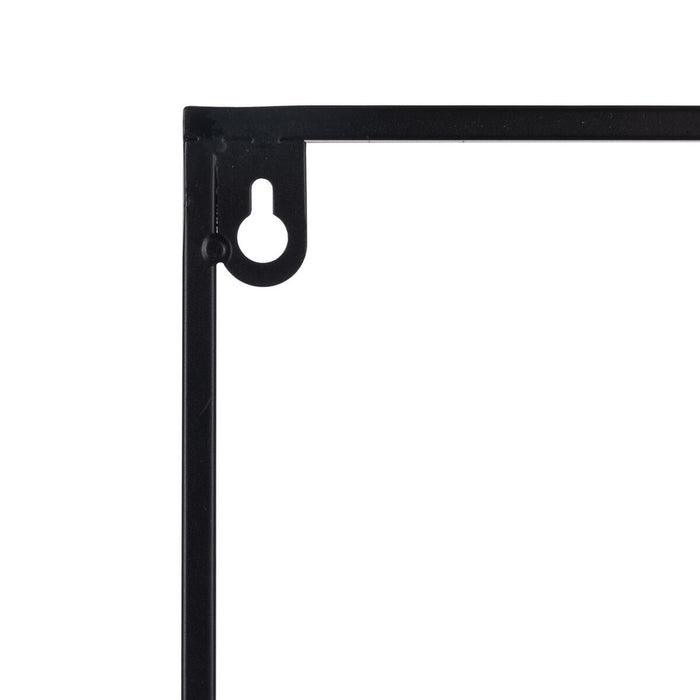 Raft 70 x 13 x 70 cm Negru Metal