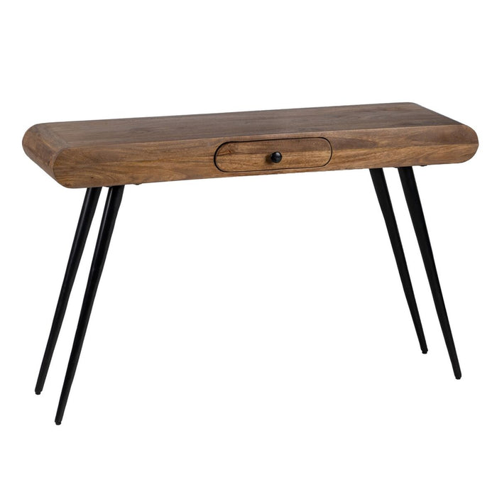 Consolă LIVU Negru Natural Fier Lemn de mango 117 x 36,5 x 75 cm