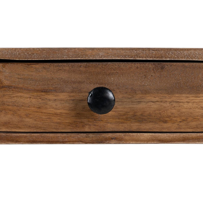 Consolă LIVU Negru Natural Fier Lemn de mango 117 x 36,5 x 75 cm