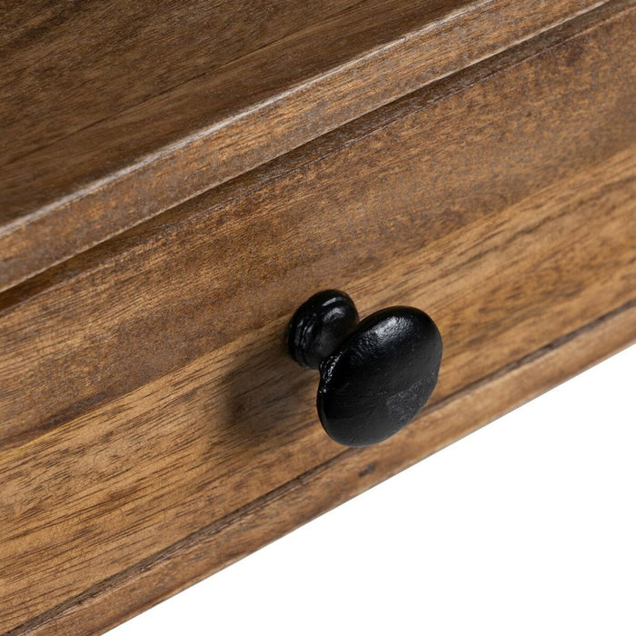 Consolă LIVU Negru Natural Fier Lemn de mango 117 x 36,5 x 75 cm