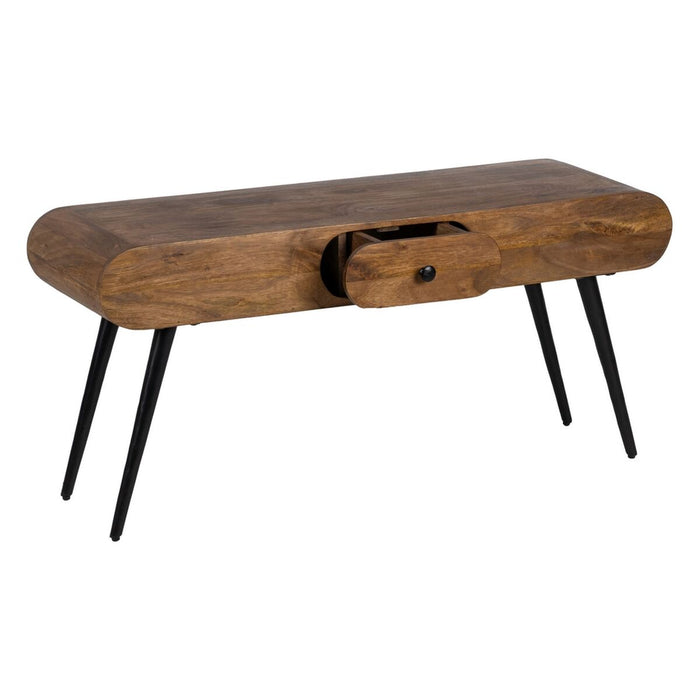 Mobilă TV 118 x 36 x 55 cm Natural Negru Lemn Fier