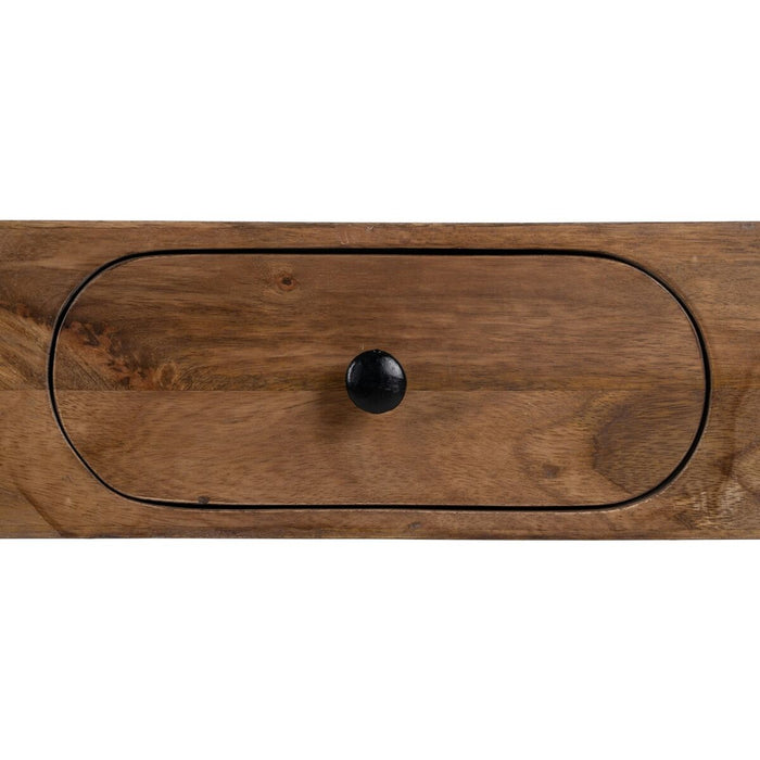 Mobilă TV 118 x 36 x 55 cm Natural Negru Lemn Fier
