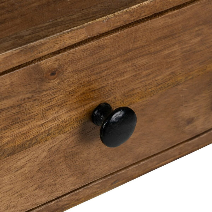 Mobilă TV 118 x 36 x 55 cm Natural Negru Lemn Fier