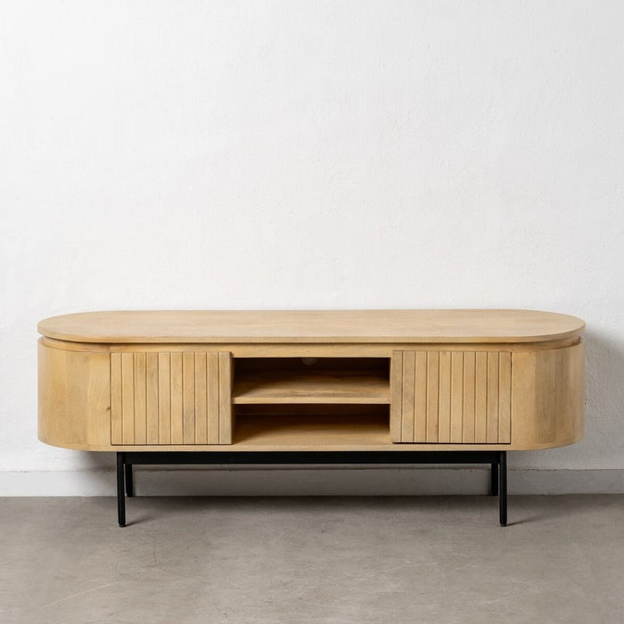 Mobilă TV MONTMARTRE 140 x 40 x 48 cm Natural Negru Lemn Fier