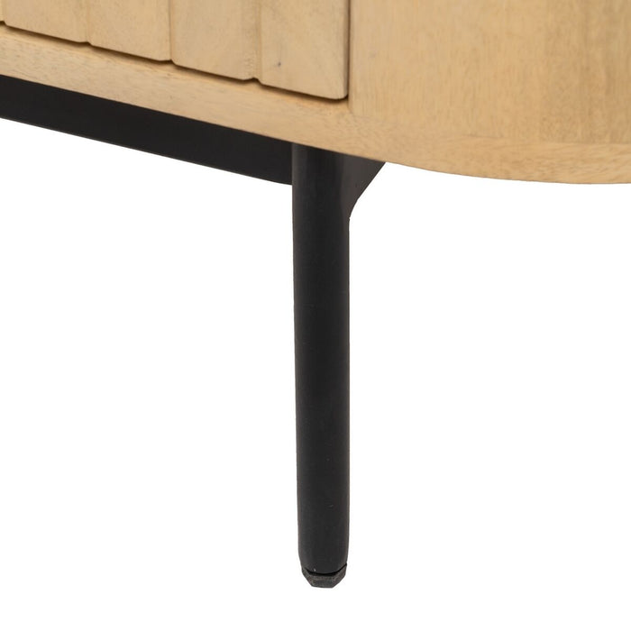 Mobilă TV MONTMARTRE 140 x 40 x 48 cm Natural Negru Lemn Fier