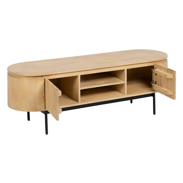 Mobilă TV MONTMARTRE 140 x 40 x 48 cm Natural Negru Lemn Fier
