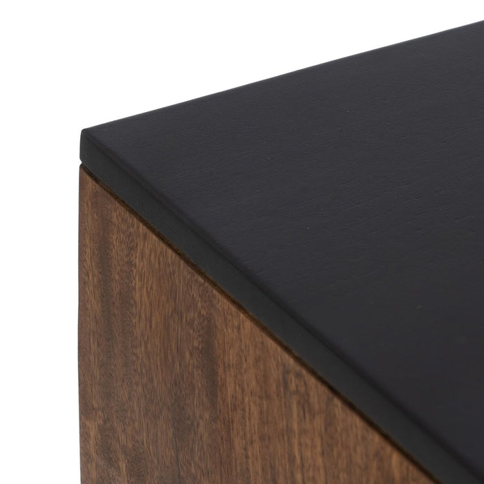 Consolă ABNER Maro Negru Metal Fier Lemn de mango 110 x 40 x 76 cm