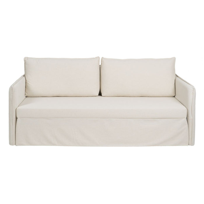 Canapea Bej Poliester Lin 210 x 93 x 95 cm