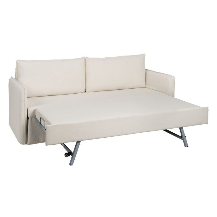 Canapea Bej Poliester Lin 210 x 93 x 95 cm
