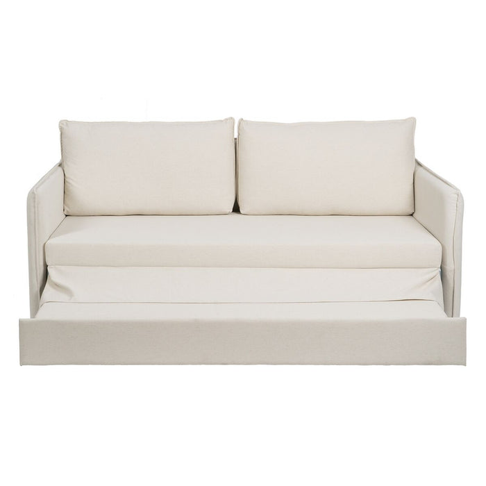 Canapea Bej Poliester Lin 210 x 93 x 95 cm