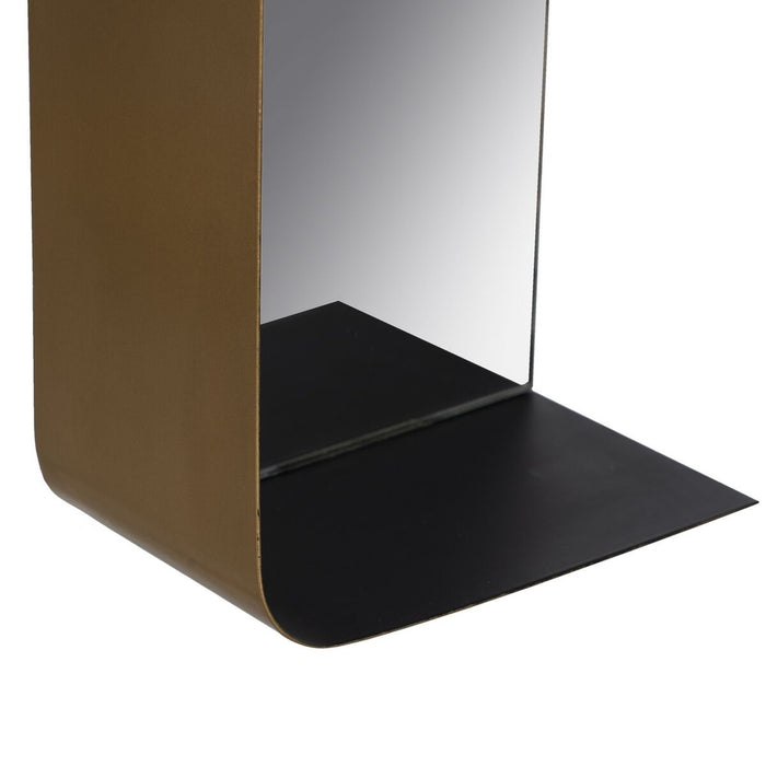 Oglindă de perete 20 x 12 x 50 cm Negru Auriu* Metal