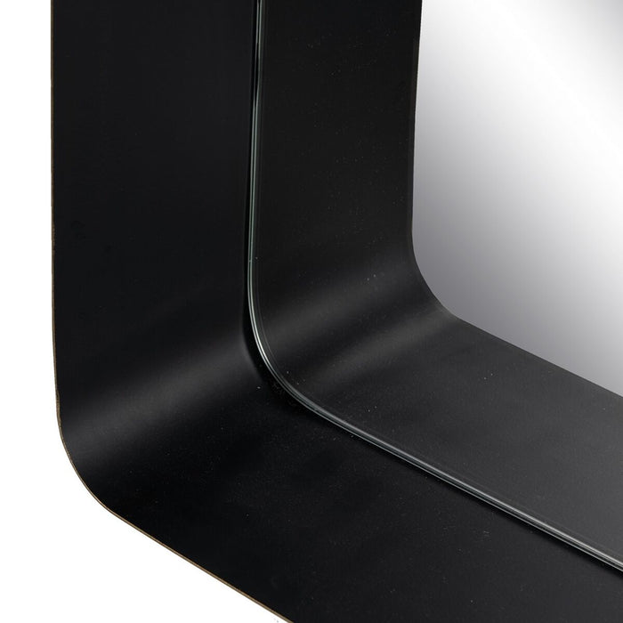 Oglindă de perete 40 x 12 x 60 cm Negru Auriu* Metal