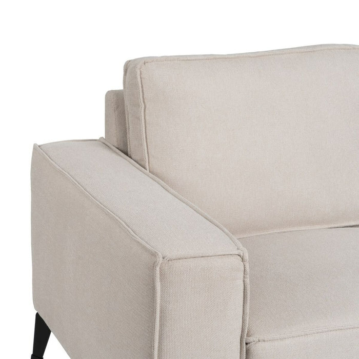 Canapea Negru Crem Nailon Poliester 175 x 86 x 81 cm