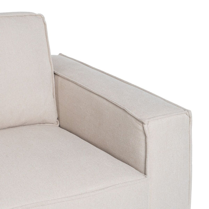 Canapea Negru Crem Nailon Poliester 175 x 86 x 81 cm