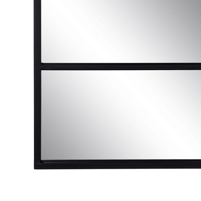 Oglindă de perete Negru Geam Fier Vertical 90 x 2 x 90 cm