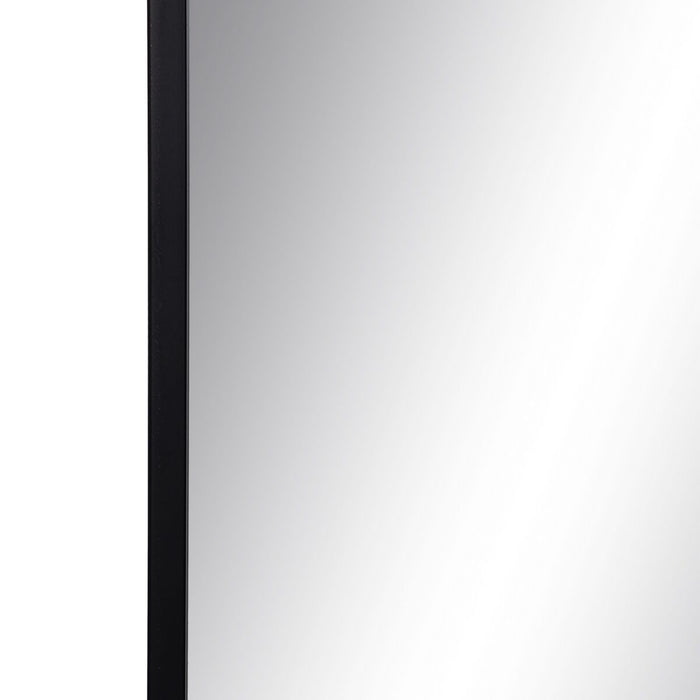 Oglindă de perete Negru Geam Fier Vertical 90 x 2 x 90 cm