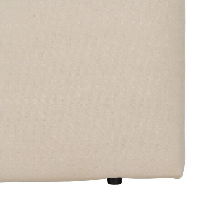 Tăblie de Pat 105 x 8 x 125 cm Țesut Sintetic Crem