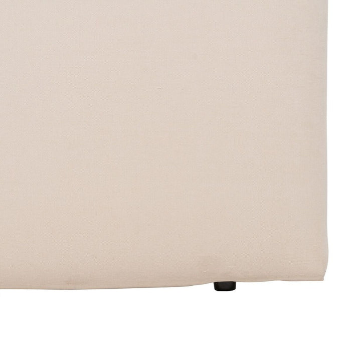 Tăblie de Pat 165 x 8 x 125 cm Țesut Sintetic Crem