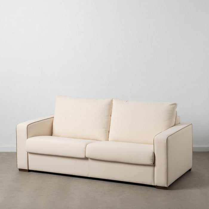 Canapea 195 x 95 x 88 cm Țesut Sintetic Crem