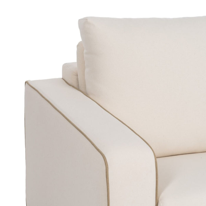 Canapea 195 x 95 x 88 cm Țesut Sintetic Crem