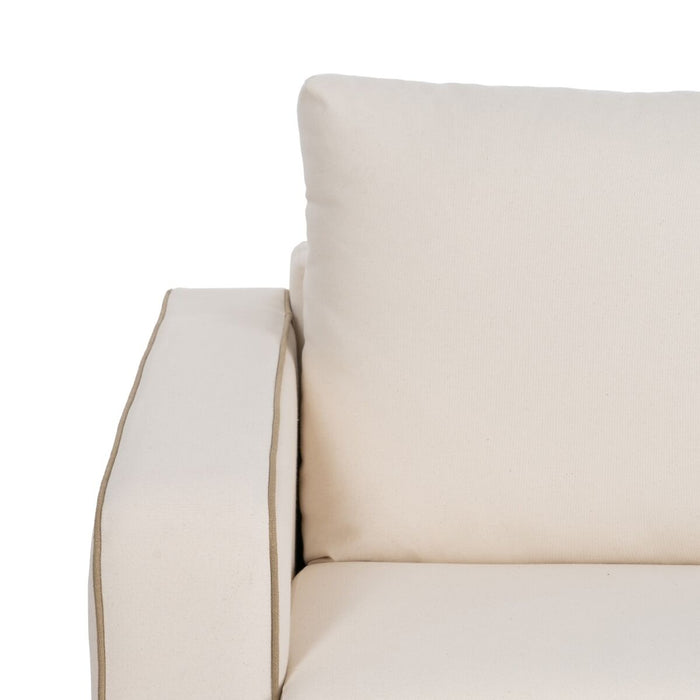 Canapea 195 x 95 x 88 cm Țesut Sintetic Crem