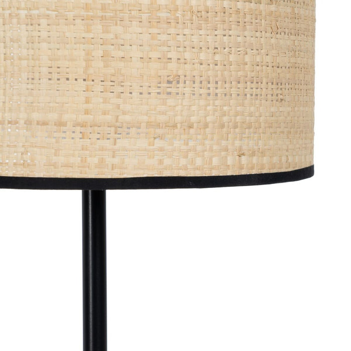 Lampă de masă Negru Bej Rafie Fier Plastic 220-240 V 25 x 25 x 65 cm