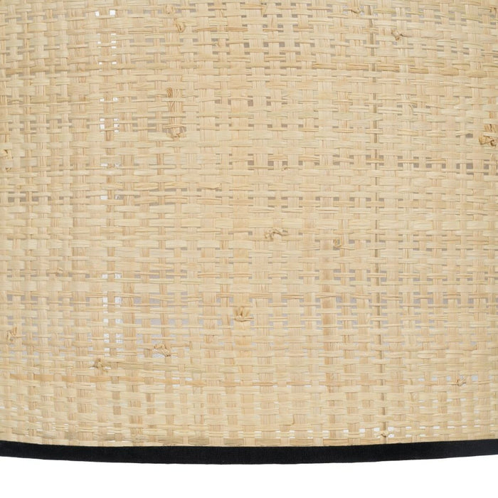 Lustră Negru Natural Rafie Fier Plastic 220-240 V 35 x 35 x 24 cm