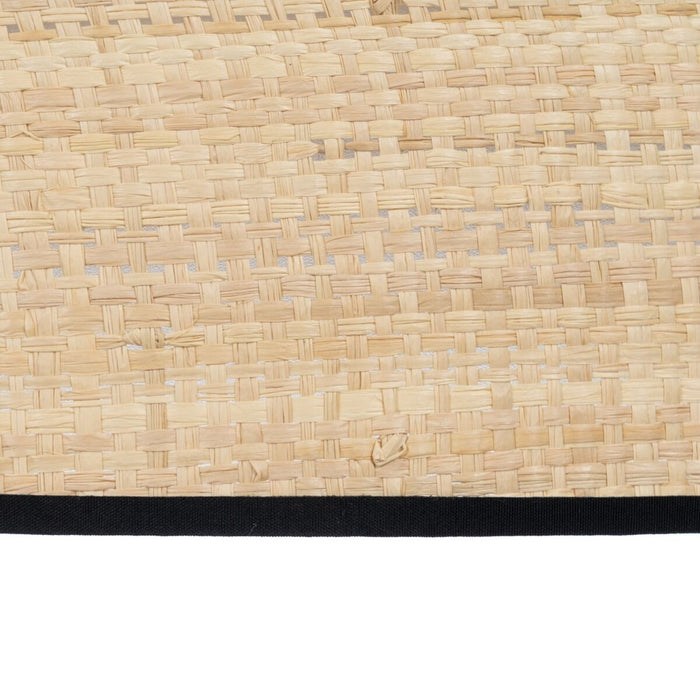 Lustră Negru Natural Rafie Fier Plastic 220-240 V 40 x 40 x 24 cm