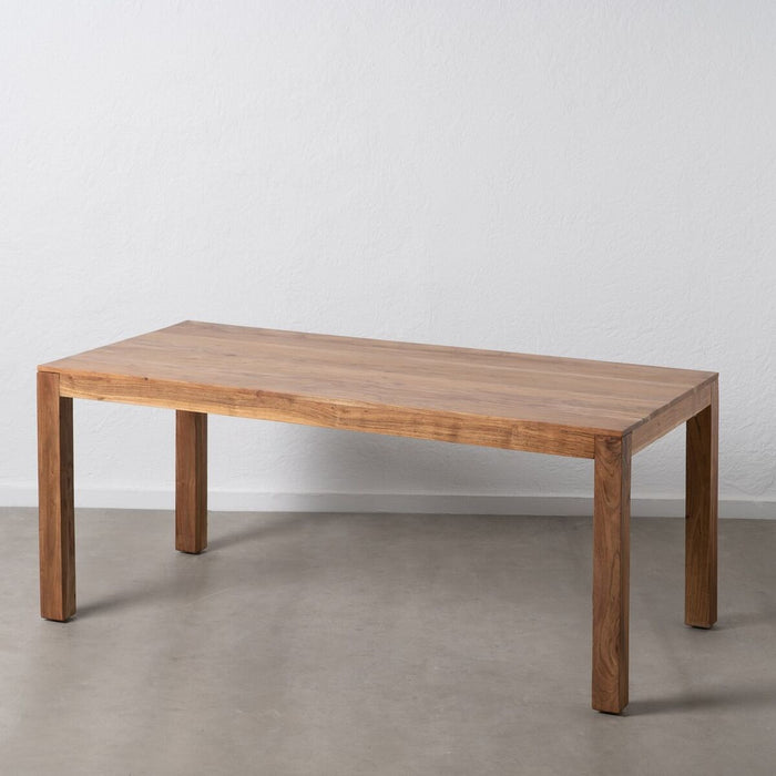 Masă de Sufragerie LENNOX Natural Fier Lemn de salcâm 180 x 90 x 76 cm