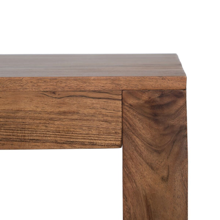 Masă de Sufragerie LENNOX Natural Fier Lemn de salcâm 180 x 90 x 76 cm