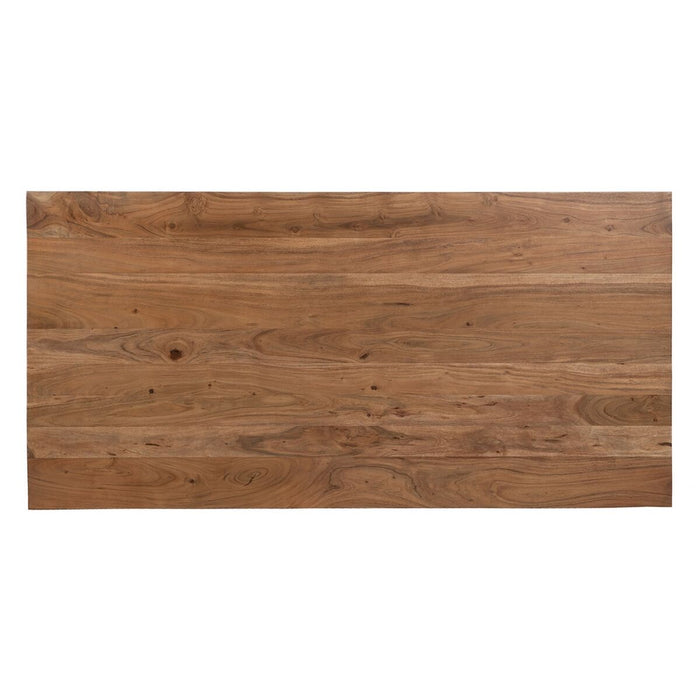 Masă de Sufragerie LENNOX Natural Fier Lemn de salcâm 180 x 90 x 76 cm