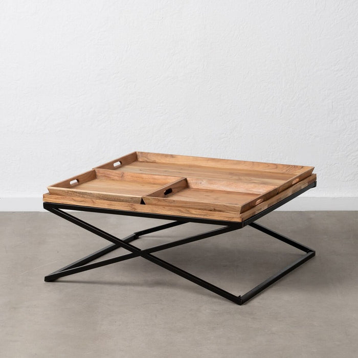 Masa de Cafea Natural Fier Lemn de mango 85 x 85 x 39 cm