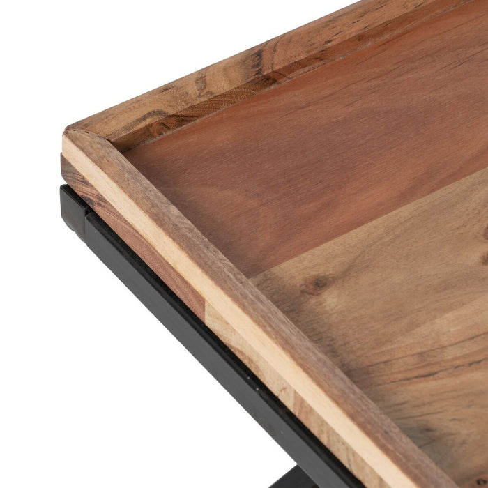 Masa de Cafea Natural Fier Lemn de mango 85 x 85 x 39 cm