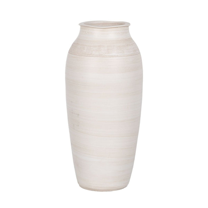 Vază Crem Ceramică 25 x 25 x 60 cm