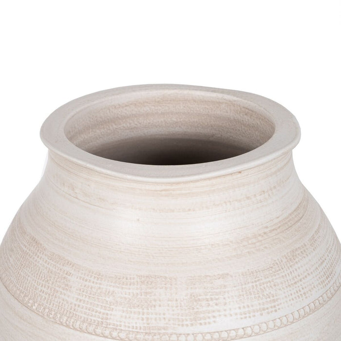 Vază Crem Ceramică 25 x 25 x 60 cm
