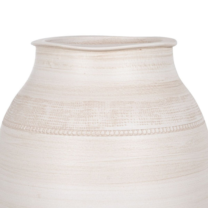 Vază Crem Ceramică 25 x 25 x 60 cm