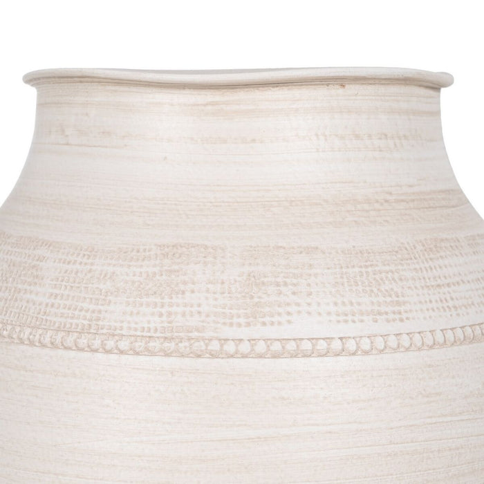 Vază Crem Ceramică 25 x 25 x 60 cm