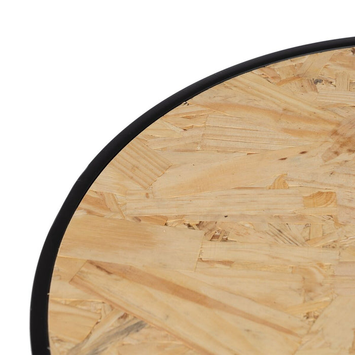 Măsuță Laterală Negru Natural Fier Lemn MDF 46 x 48 x 66 cm