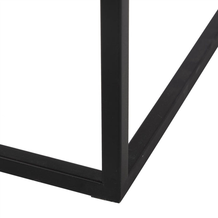 Set de 3 mese Negru Natural Fier Lemn MDF 57,5 x 37,5 x 67,5 cm (3 Unități)