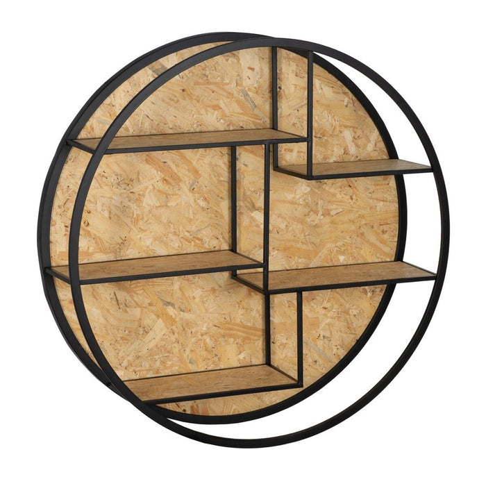 Raft Negru Natural Fier DMF 92 x 24 x 92 cm