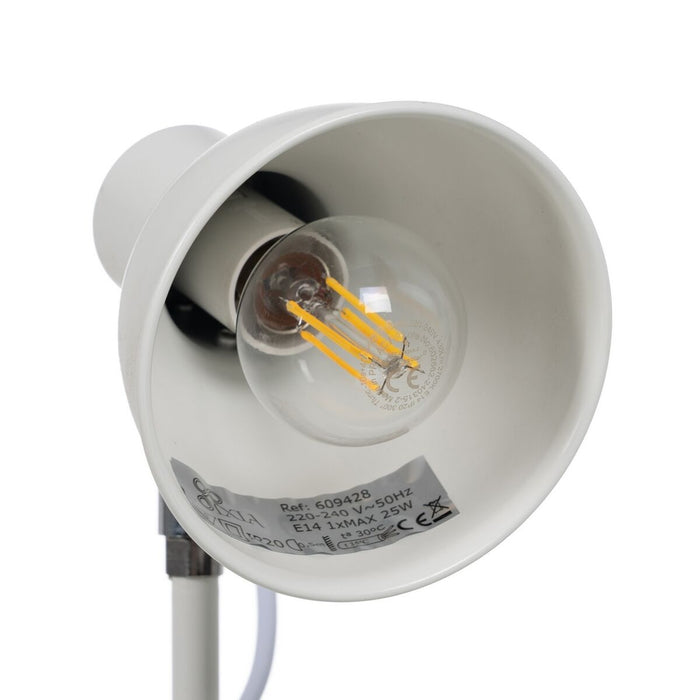 Lampă de masă Alb Fier 25 W 220-240 V 15 x 14,5 x 36,5 cm