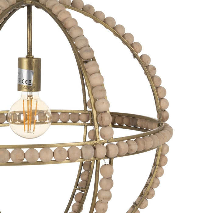 Lustră Natural Metal dubové dřevo 220-240 V 54 x 54 x 54 cm