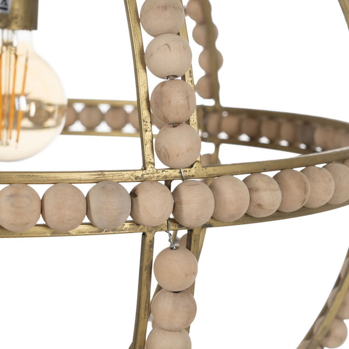 Lustră Natural Metal dubové dřevo 220-240 V 54 x 54 x 54 cm